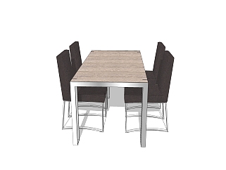 现代<em>餐桌</em>椅免费su模型，现代<em>餐桌</em>椅sketchup模型下载