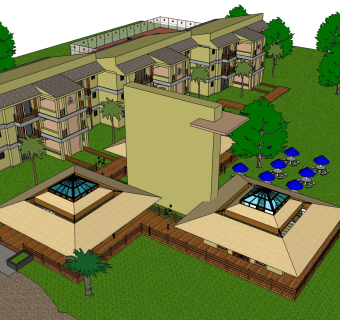 酒店草图大师模型下载、酒店su模型下载