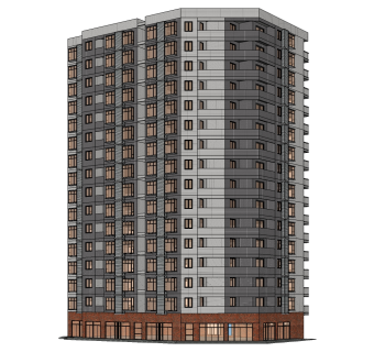 现代住宅楼草图大师模型，住宅楼su模型下载