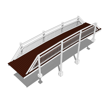 现代桥梁草图大师模型下载，sketchup桥梁su模型分享