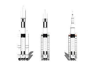 现代航天<em>火箭</em>草图大师模型，<em>火箭</em>sketchup模型免费下载