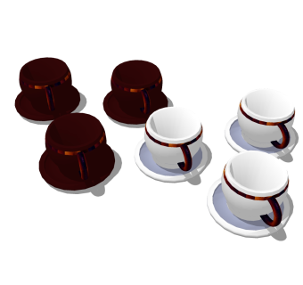  现代精品餐具草图大师模型，精品餐具sketchup模型下载