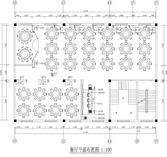 现代内蒙古酒店餐厅施工图cad图纸下载