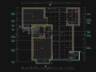 平米户型样板间施工图CAD图纸，样板间CAD设计图下载