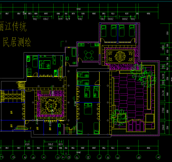 丽江古建筑CAD施工图，古建筑CAD图纸下载