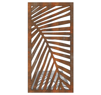 现代创意锈板su模型，锈板skp模型下载