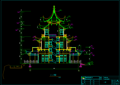 回雁阁建筑CAD施工图，回雁阁CAD施工图纸下载