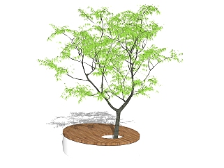 现代<em>树池</em>座椅草图大师模型，<em>树池</em>座椅sketchup模型下载