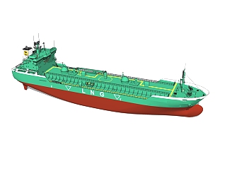 现代<em>货轮</em>草图大师模型，货船skp模型下载