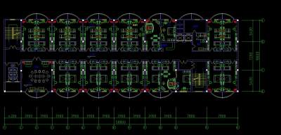 某宾馆方案CAD室内设计施工图，宾馆cad建筑图纸下载