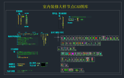 室内装修大样节点CAD图库，节点大样施工图纸下载