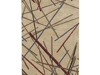 现代布艺地毯草图大师模型，地毯su模型下载