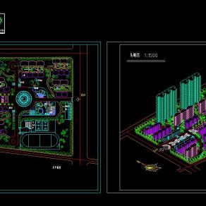 住宅小区建筑规划施工图CAD图纸
