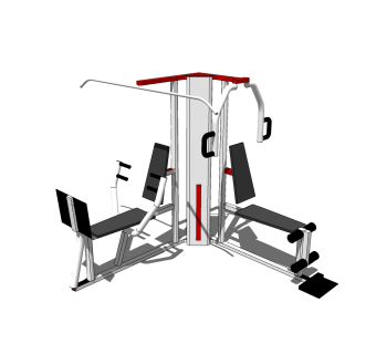 现代健身器材sketchup模型，健身器材草图大师模型下载