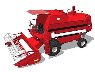 现代农业机械设备草图大师模型，农用机械su模型下载