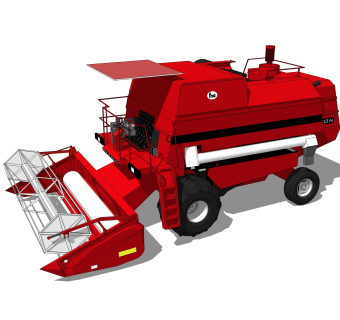 现代农业机械设备草图大师模型，农用机械su模型下载