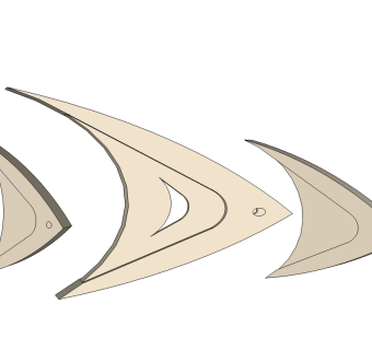 现代景观小品鱼草图大师模型，景观小品sketchup模型skp文件分享