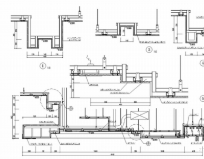 现代化大型<a href=https://www.yitu.cn/su/7547.html target=_blank class=infotextkey>多功能厅</a>室内施工图 节点图