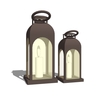 现代烛台灯草图大师模型，烛台灯su模型下载