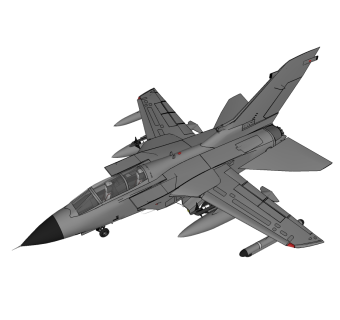 英德意联合Panavia Tornado龙卷风战斗机草图大师模型，战斗机SU模型下载