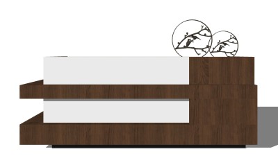   现代前台接待草图大师模型，前台sketchup模型下载