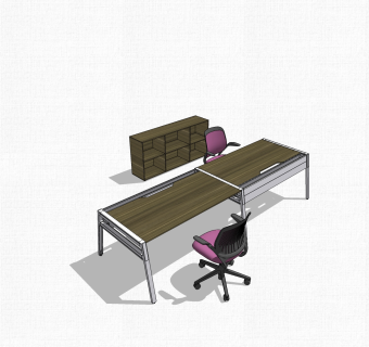 办公桌草图大师模型，办工桌sketchup模型，办工桌su素材下载