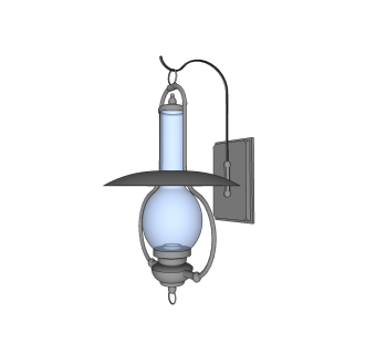 现代壁灯草图大师模型，壁灯skp模型下载