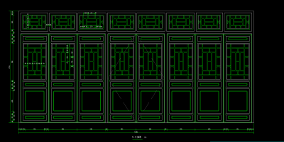 四合院门窗CAD施工图，门窗CAD建筑图纸下载