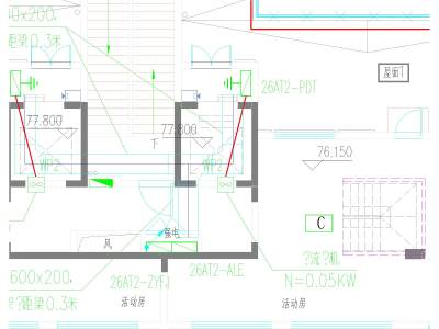 1~3#<a href=https://www.yitu.cn/su/8159.html target=_blank class=infotextkey>楼</a>二十六层动力及防雷<a href=https://www.yitu.cn/su/7392.html target=_blank class=infotextkey>平面</a>图.jpg