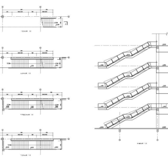 多种类楼梯样式节点详图