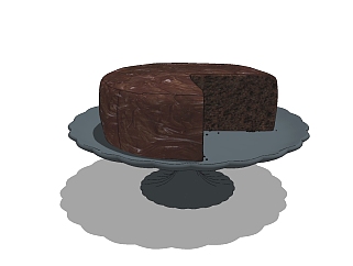 现代蛋糕免费su模型，食品草图大师模型下载