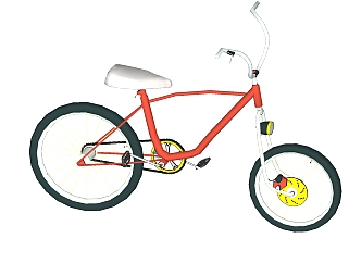现代<em>简约</em>自行车SU模型，自行车草图大师模型下载