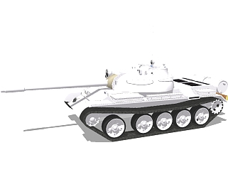 现代苏联T-55主站<em>坦克sketchup模型</em>，<em>坦克</em>su<em>模型</em>下载