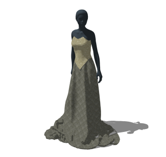 现代模特草图大师模型，模特SKB文件下载