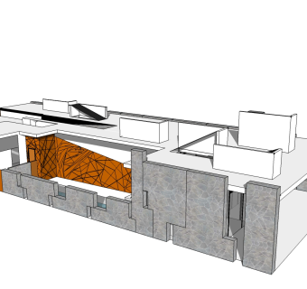 斯蒂文·霍尔平面住宅草图大师模型下载、平面住宅su模型下载