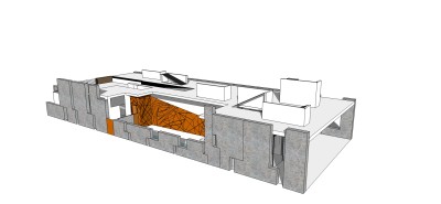 斯蒂文·霍尔平面住宅草图大师模型下载、平面住宅su模型下载