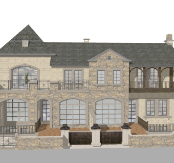 欧式连排别墅草图大师模型，连排别墅sketchup模型免费下载