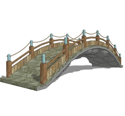 拱桥草图大师模型下载，sketchup拱桥模型分享