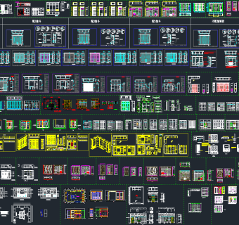 实木衣柜衣帽柜cad合集，衣柜衣帽柜CAD图纸下载