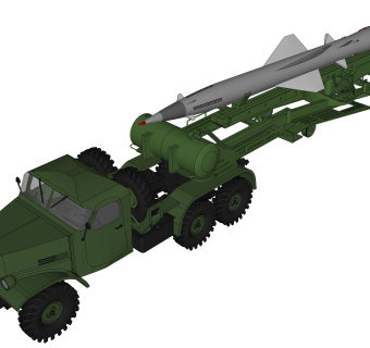 苏联S-75防空导弹su模型,苏联S-75防空导弹sketchup模型下载