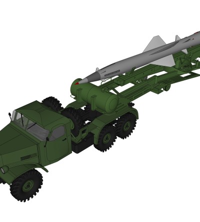 苏联S-75防空导弹su模型,苏联S-75防空导弹sketchup模型下载