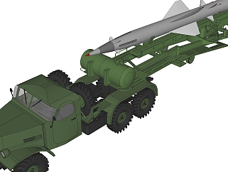 苏联S-75防空导弹su模型,苏联S-75防空导弹sketchup模型下载
