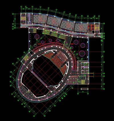 江苏省级重点实验中学艺术中心室内施工图CAD图纸，实验中学cad设计图纸下载