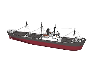 现代大型货轮skp模型模型，货船sketchup模型下载