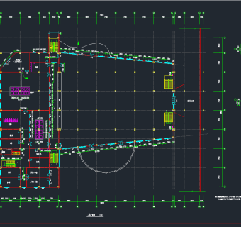 食堂平面布置设计图，食堂建筑图纸下载