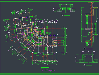 高层商住楼施工图，办公空间CAD施工图纸下载