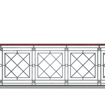 精品不锈钢桥梁栏杆SU模型集下载