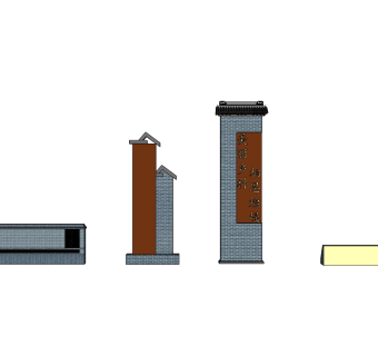 新中式指示牌草图大师模型，指示牌su模型下载
