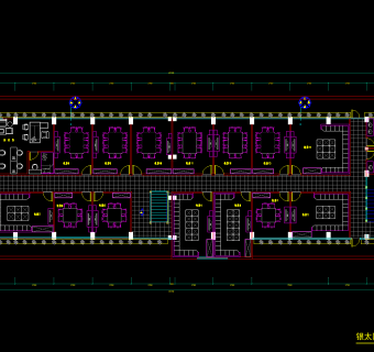 高档中餐厅装修施工图，中餐厅CAD平立面图下载