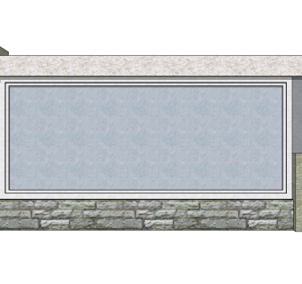 现代景观墙SU模型下载，景观墙skb模型分享